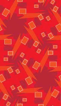 Pattern of Red Triangles and Squares Stock Illustration