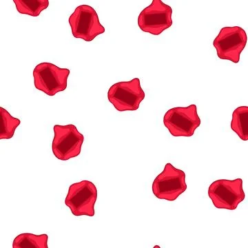 Pattern red wax seal stamp creating blank frame Stock Illustration