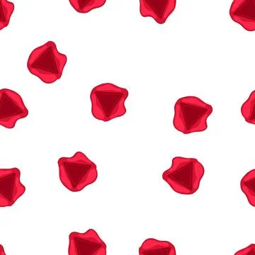 Pattern red wax seal stamp with triangle symbol logo Stock Illustration