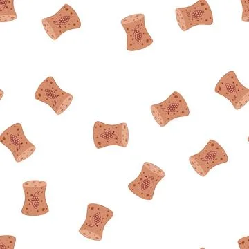 Pattern red wine cork bottle cartoon vector Illustrazione stock