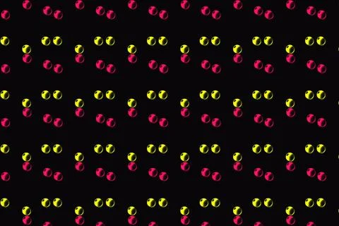 Pattern of red yellow drops,electronic eyes Stock Illustration