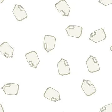 Pattern reduce milk bottle plastic cartoon vector Stock Illustration