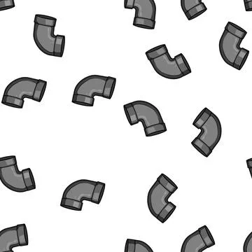 Pattern reducer pipe elbow cartoon vector Stock Illustration