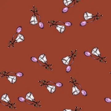 Pattern refillable perfume automizer sketch hand drawn Illustrazione stock