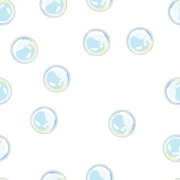 Pattern reflection soap bubbles cartoon vector Stock Illustration