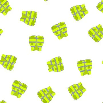 Pattern reflective safety vest cartoon vector Stock Illustration