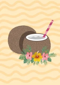 Pattern of refreshing drink for summer Stock Illustration