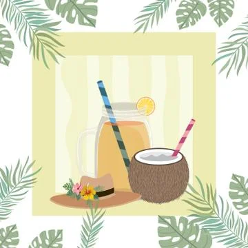 Pattern of refreshing drink for summer Stock Illustration