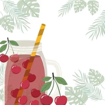 Pattern of refreshing drink for summer Stock Illustration