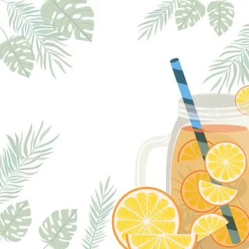 Pattern of refreshing drink for summer Stock Illustration