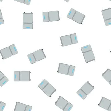 Pattern refrigerator fridge cartoon vector Stock Illustration