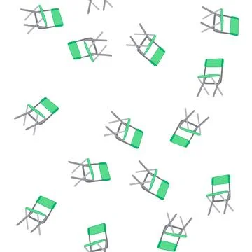 Pattern relax folding chair cartoon vector 스톡 일러스트