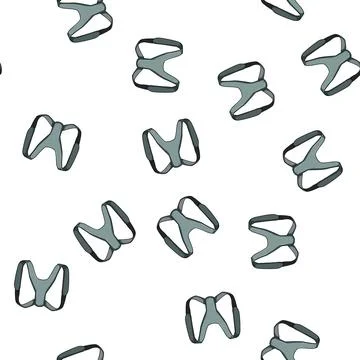 Pattern relief back posture corrector cartoon vector Stock Illustration