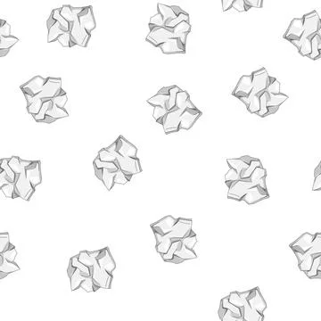 Pattern relief crumpled paper balls cartoon vector Stock Illustration