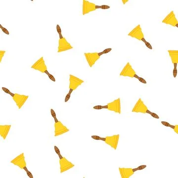 Pattern reminder bell cartoon vector Stock Illustration