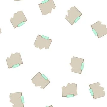 Pattern reminder pinned torn paper notes cartoon vector Stock Illustration