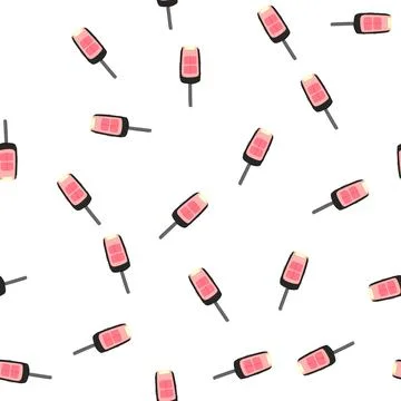 Pattern remote car key cartoon vector Stock Illustration