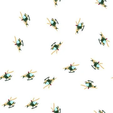 Pattern remote helicopter toy cartoon vector Stock Illustration