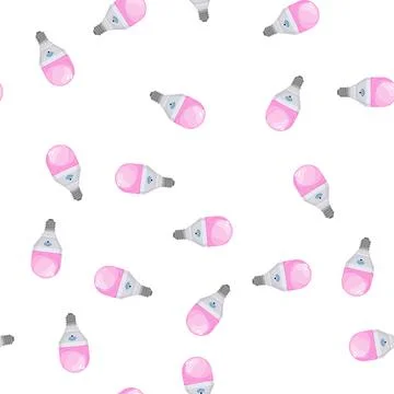 Pattern remote smart light bulb cartoon vector Stock Illustration