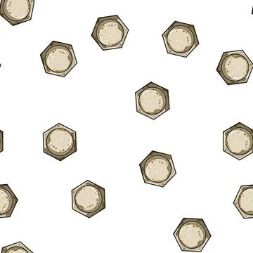 Pattern removal rusty screw head cartoon vector Stock Illustration