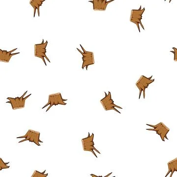 Pattern removal stump cartoon vector Illustrazione stock