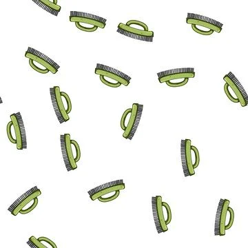 Pattern removal wire brush cartoon vector Stock Illustration
