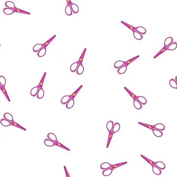 Pattern render kid scissors cartoon vector Stock Illustration