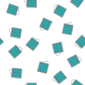 Pattern renewable solar panels cartoon vector Illustrazione stock