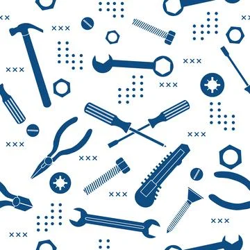 Pattern Repair Construction tool Building Hammer Stock Illustration