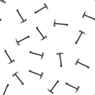 Pattern repair hammer tool cartoon vector Stock Illustration
