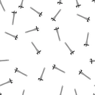 Pattern repair pipe wrench cartoon vector Stock Illustration