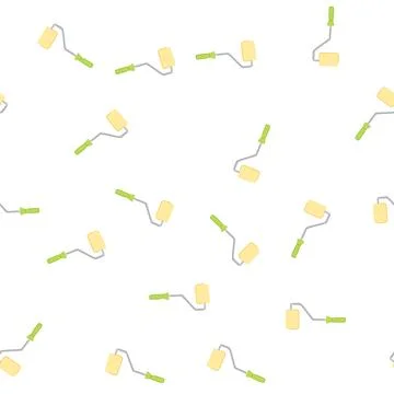 Pattern repair roller paint cartoon vector イラスト素材