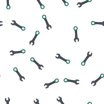 Pattern repair wrench cartoon vector Stock Illustration