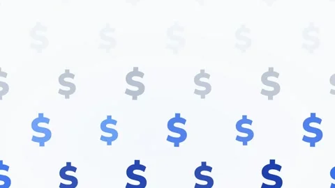 Pattern of repeating dollar signs in a vertical gradient, transitioning fro.. Stock Footage 345760566