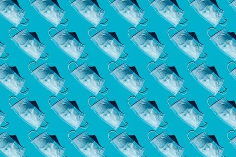 Pattern of repeating face mask Stock Photos