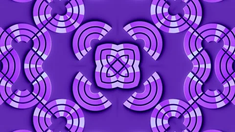 Pattern with a repeating motif of lines and curves. 3d rendering loop animation Stock Footage 274475688