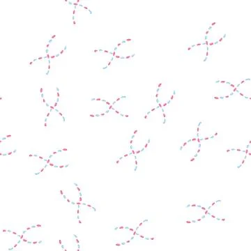 Pattern replication dna spiral cartoon vector Stock Illustration