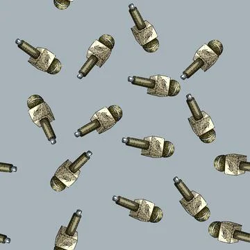 Pattern Reporting microphone creating live communication and news broadcast Stock Illustration