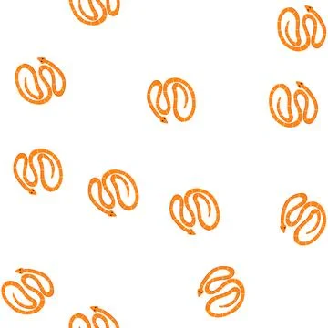 Pattern reptile snake oriental cartoon vector イラスト素材