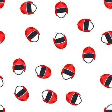 Pattern rescue firefighter helmet cartoon vector Stock Illustration