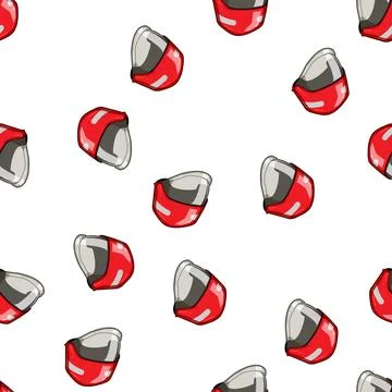 Pattern rescue firefighter helmet cartoon vector Stock Illustration