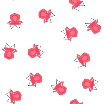 Pattern rest folding chair cartoon vector イラスト素材