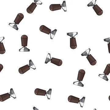 Pattern restaurant tamper coffee cartoon vector Stock Illustration