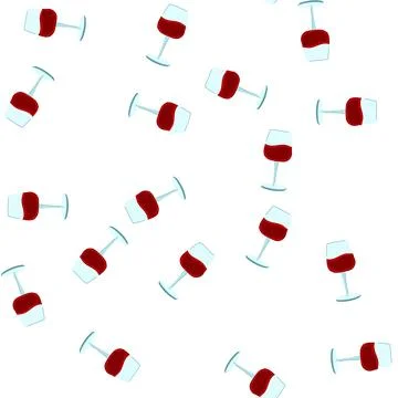 Pattern restaurant wine glass cartoon vector Stock Illustration
