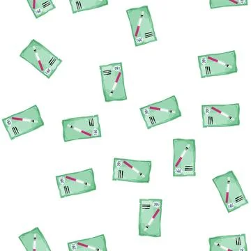 Pattern result pregnant test cartoon vector Illustrazione stock