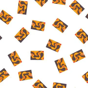 Pattern retro 70s abstract groovy fluid art poster Stock Illustration