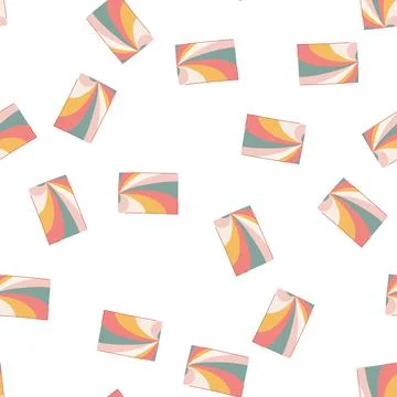 Pattern retro 70s abstract groovy sunburst pattern background Stock Illustration