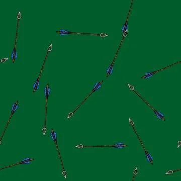 Pattern retro arrow sketch hand drawn Stock Illustration