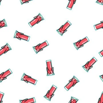 Pattern retro cocktail character cartoon vector Stock Illustration