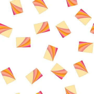 Pattern retro curved stripes creating colorful rainbow style background Illustrazione stock